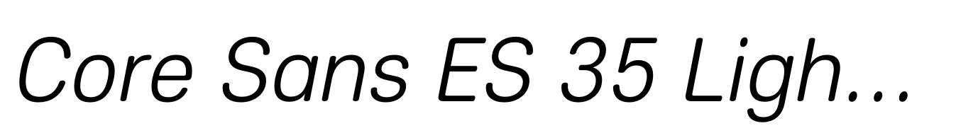 Core Sans ES 35 Light Italic
